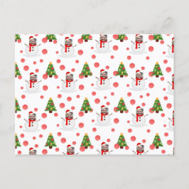 Cartão Postal Foto personalizada personalizada de cara de neve