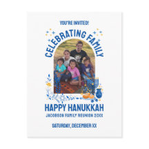 Foto personalizável de REUNIÃO DA FAMÍLIA HANUKKAH