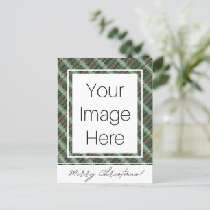 Cartão Postal Foto personalizável Xadrez de Natal Feliz