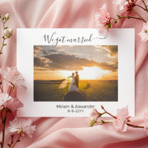 Cartão Postal Foto: Postcard de anúncio de casamento