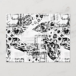 Cartão Postal Foto preta e branca de amigos em um snap clássico