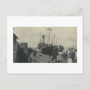 Cartão Postal Foto Real Antiga de Navio