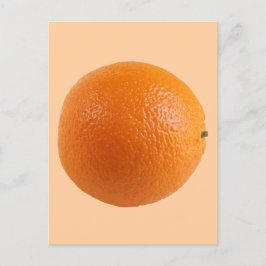 Cartão Postal Foto redonda de Fruta fresca laranja