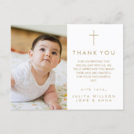 Cartão Postal Foto Religiosa de Batismo com Escrita Moderna Obri