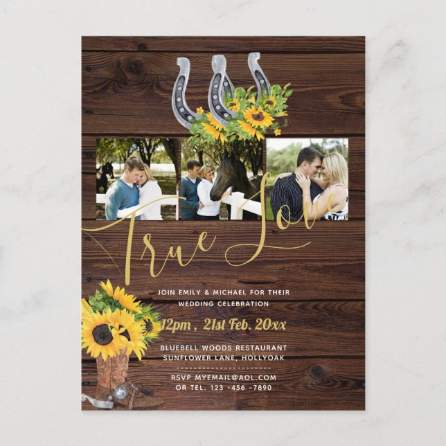 Cartão Postal Foto Rustic Sunflower Western Barn (Frente)