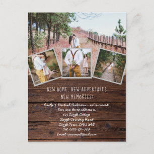 Cartão Postal Foto rustica Nova casa Mudamos de endereço