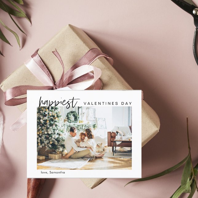 Cartão Postal Foto simples da família moderna | Dias de os namor (Criador carregado)