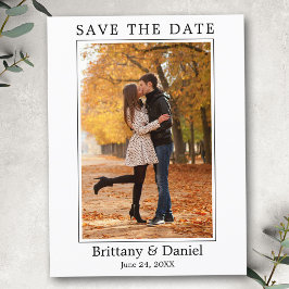 Cartão Postal Foto Simples Moderna Minimalista Salva A Data