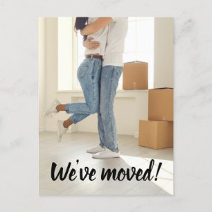 Cartão Postal Foto simples Mudamos o endereço do script 