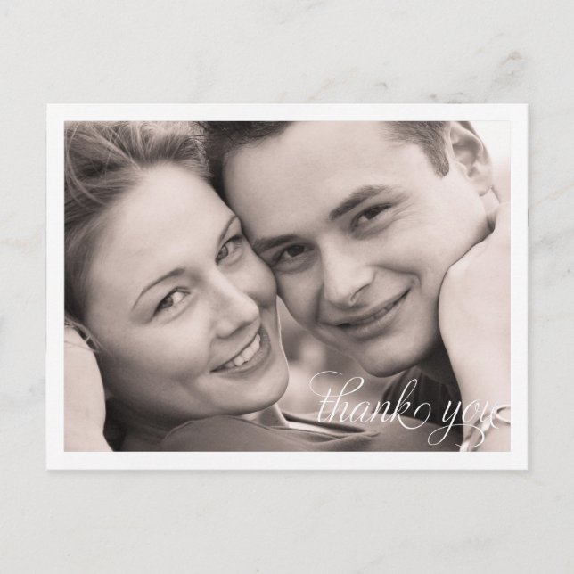 Cartão Postal Foto Simples Obrigado (Frente)
