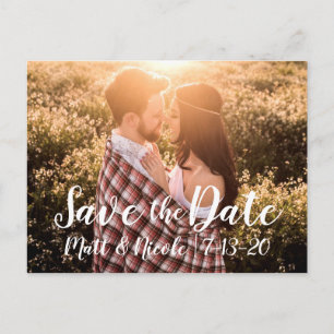 Cartão Postal Foto simples Salvar o Cartão-postal de data