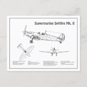 Cartão Postal Foto Supermarinha - Avião Blueprint BD