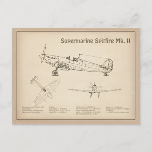 Cartão Postal Foto Supermarinha - Avião Blueprint SD