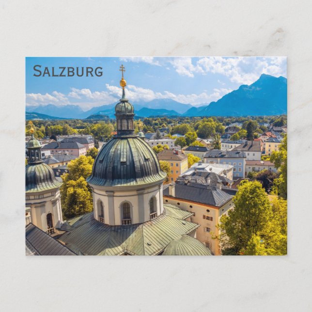 Cartão Postal Foto Viagem de Salzburg Áustria (Frente)
