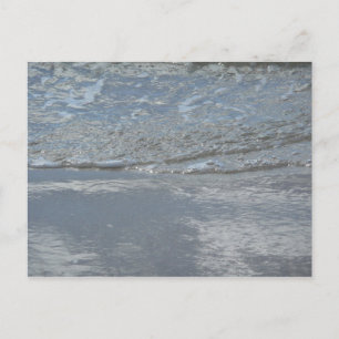 Cartão Postal Fotografia Abstrata de Água Ondulando na Praia