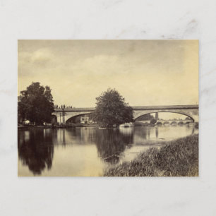 Cartão Postal Fotografia antiga da ponte ferroviária Maidenhead