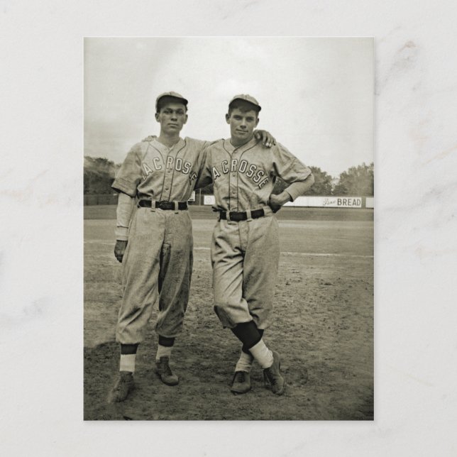 Cartão Postal Fotografia Antiga de Beisebol de La Crosse Wiscons (Frente)