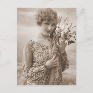 Cartão Postal Fotografia Antiga de Flapper (150)