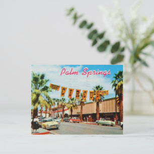Cartão Postal Fotografia antiga de Palm Springs, Califórnia de 1