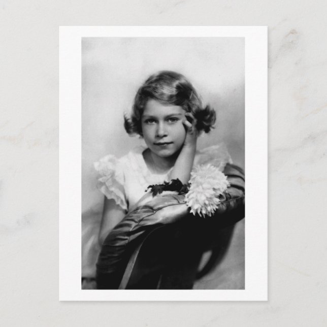 Cartão Postal Fotografia antiga Princesa Elizabeth (Frente)