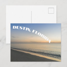 Cartão Postal Fotografia da bela praia do pôr do sol em Destin F