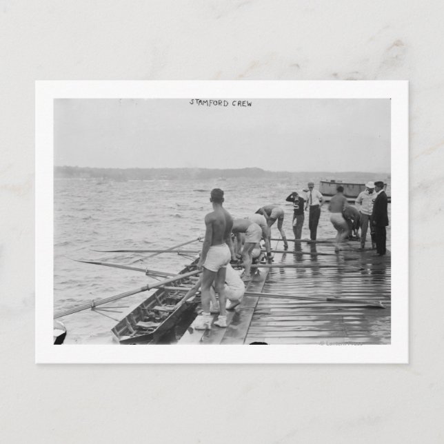 Cartão Postal Fotografia da Equipe de Tripulação Stanford (Frente)