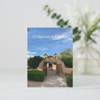 Cartão Postal fotografia da igreja do Santuário de Chimayo catól