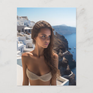 Cartão Postal Fotografia da Moda Grega