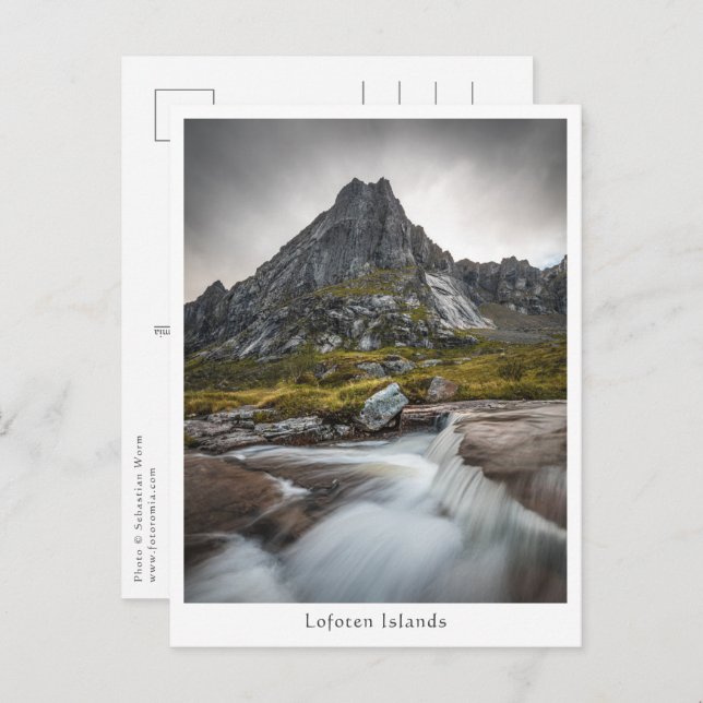 Cartão Postal Fotografia da Paisagem da Noruega (Frente/Verso)