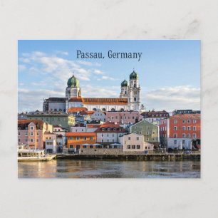 Cartão Postal fotografia da paisagem urbana de Passau, Alemanha