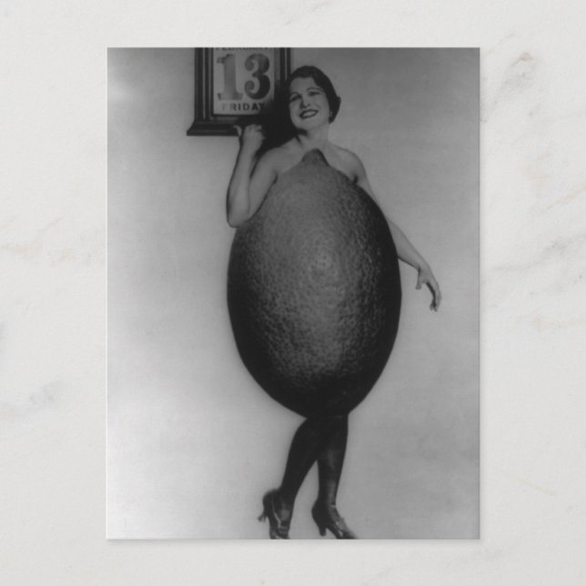 Cartão Postal Fotografia da Rainha dos Limões (Frente)