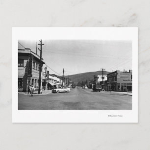 Cartão Postal Fotografia da Rua Principal de Heppner, Oregon