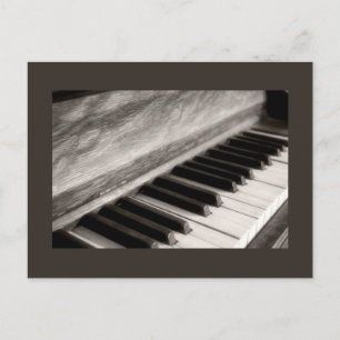 Cartão Postal Fotografia das Chaves do Piano Vintage