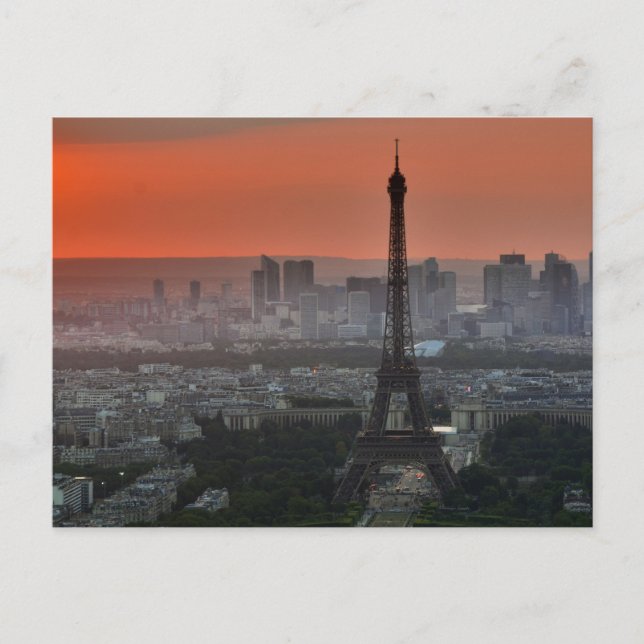 Cartão Postal Fotografia de Arte Europeia em Torre Paris Eiffel (Frente)