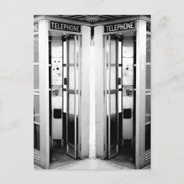 Cartão Postal Fotografia de Botas de Telefone Antigo (Frente)
