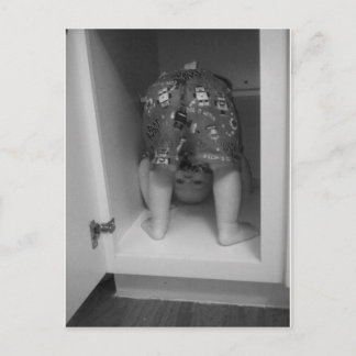 Cartão Postal Fotografia de cabeça sobre salto