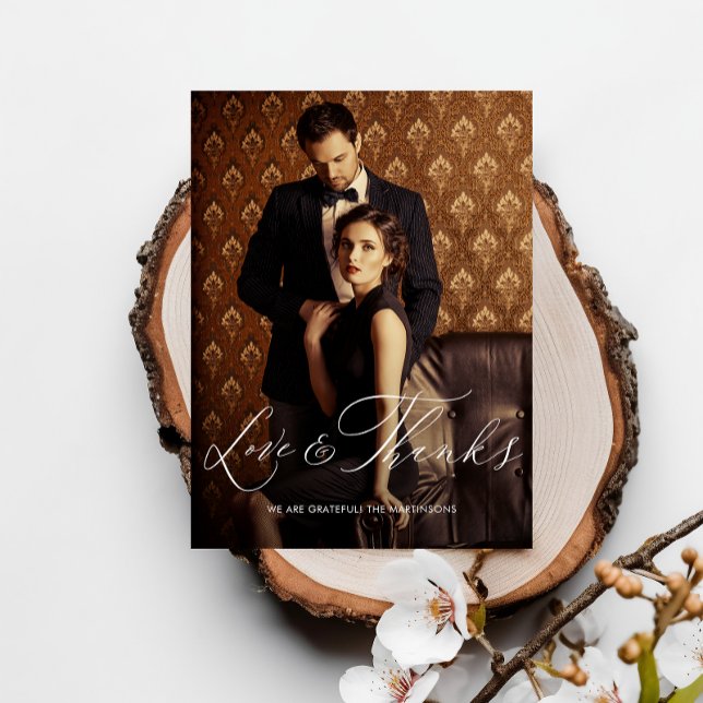 Cartão Postal Fotografia de Carta de Casamento com Roteiro de Am (Criador carregado)