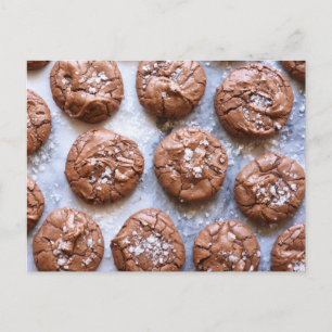 Cartão Postal Fotografia de Comida Brownie Cookies de Sal Marinh