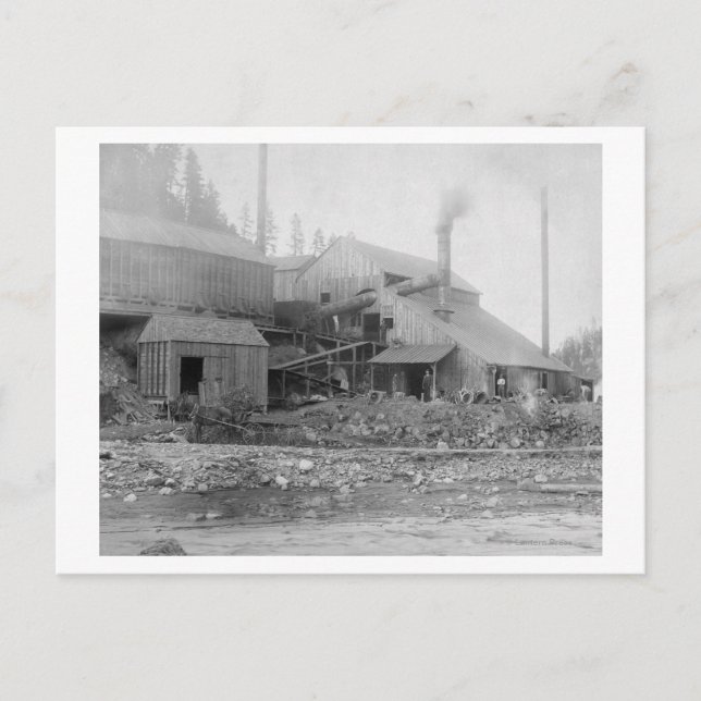 Cartão Postal Fotografia de Deadwood e Delaware Smelter (Frente)