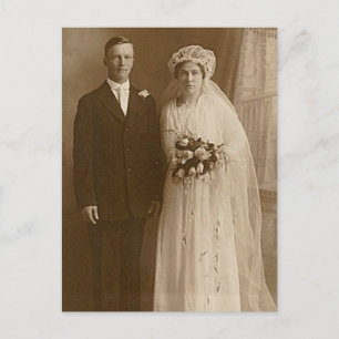 Cartão Postal Fotografia de Noiva & Noivo Romântica Casamento Vi