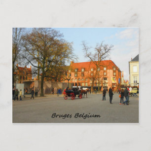 Cartão Postal Fotografia de Passeio de Carrinho em Bruges