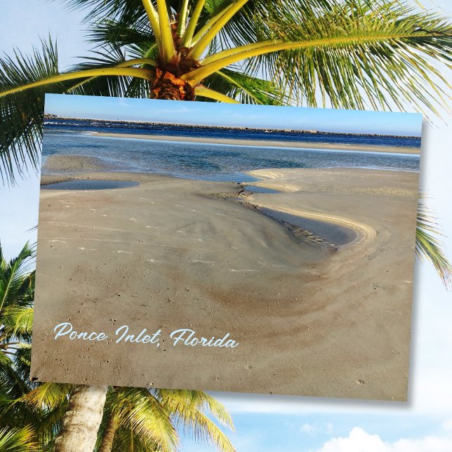 Cartão Postal Fotografia do Canal de Ponce Inlet na Praia da Fló (Criador carregado)