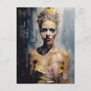 Cartão Postal Fotografia do modelo de moda loira