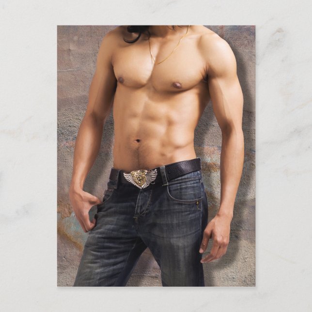 Cartão Postal Fotografia do peito nua do homem (Frente)