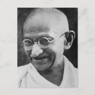 Cartão Postal Fotografia do Retrato Mahatma Ghandi
