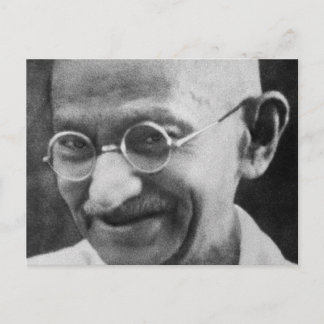 Cartão Postal Fotografia do Retrato Mahatma Ghandi