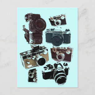 Cartão Postal Fotografia em apuros retro Câmera