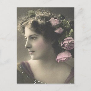Cartão Postal Fotografia feminina da Vintage (2)