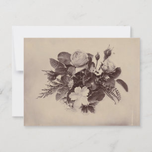 Cartão Postal Fotografia Floral Arte Vintage