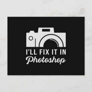 Cartão Postal Fotografia Fotógrafo Lente Festa Engraçada Da Câme
